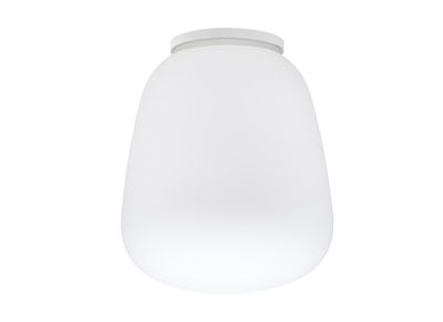 Illuminazione - Lampade da parete - Plafoniera Baka - / applique - Ø 33 cm di Fabbian - Bianco - Vetro