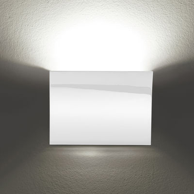Lighting - Wall Lights - Pochette Up/Down Wall light by Flos - Glossy white - Zamak