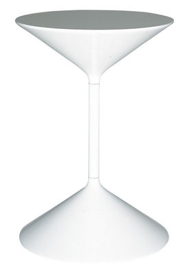 Zanotta - Table d'appoint en Métal, Acier verni - Couleur Blanc - 49.32 x 49.32 x 36 cm - Designer P