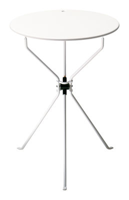 Mobilier - Tables basses - Table pliante Cumano / Ø 55 cm - Zanotta - Blanc - ABS, Acier verni