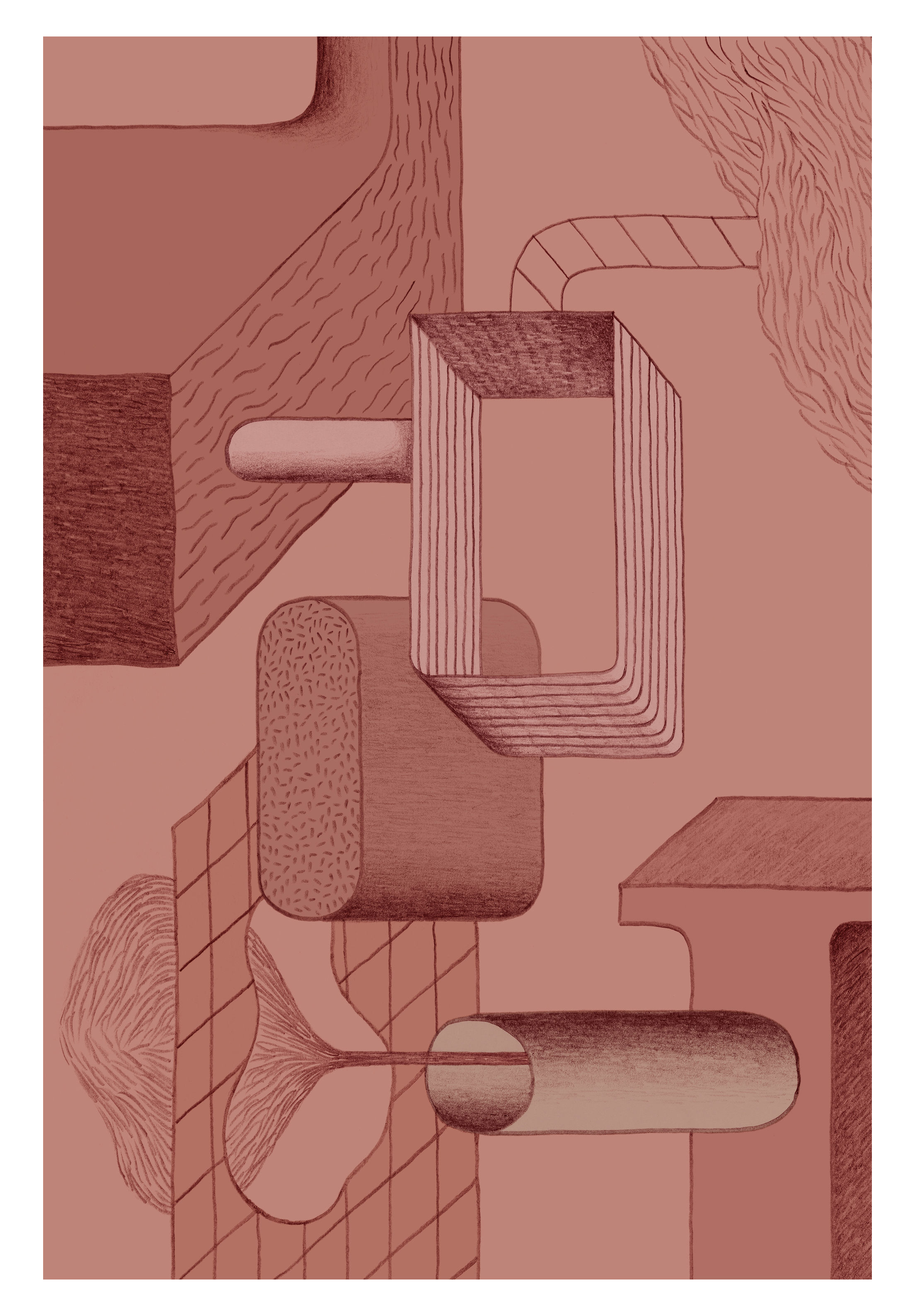 | Editions Made rosa Teppich in Made Station Design In design von -