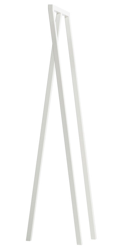 Mobilier - Portemanteaux, patères & portants - Portant Loop métal blanc / L 45 cm - Hay - Blanc - Acier laqué