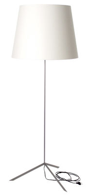 Lighting - Floor lamps - Doubleshade Floor lamp by Moooi - White - Chromed steel, Cotton