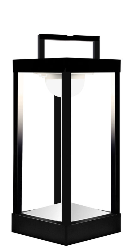 Lighting - Outdoor Lighting - La Lampe Parc M Outdoor solar lamp metal glass black LED - Wireless - H 40 cm - Maiori - Black - Aluminium, Glass