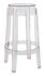 Charles Ghost Stackable bar stool - H 65 cm - Plastic by Kartell