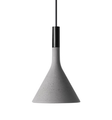 Illuminazione - Lampadari - Sospensione Mini Aplomb / Cemento - H 21 cm - Foscarini - Grigio cemento - Cemento