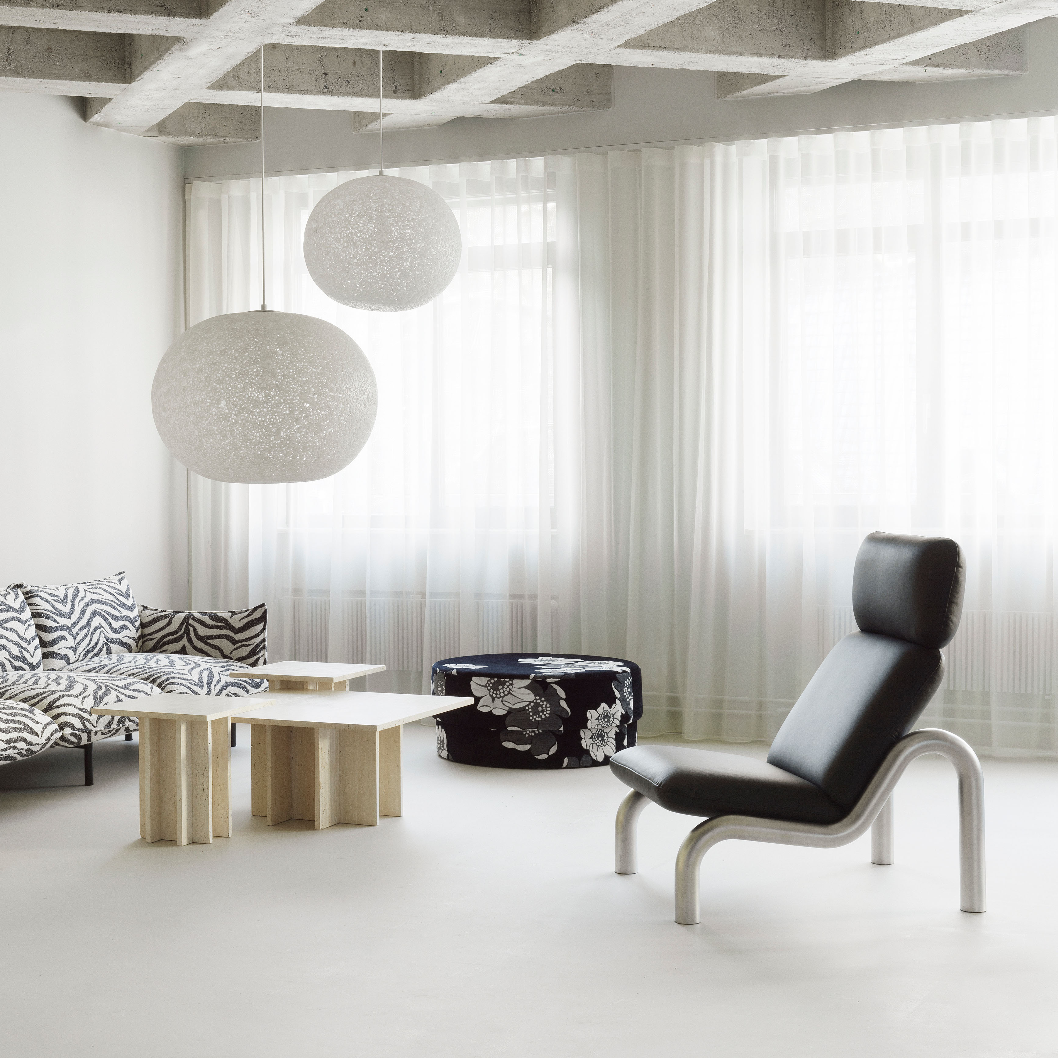 Fauteuil rembourré Tube lounge chair Normann Copenhagen Made In