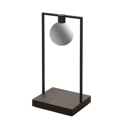 Luminaire - Lampes de table - Lampe sans fil Curiosity Sphere / LED - L 18 x H 36 cm - Artemide - Noir / Sphère blanche - Aluminium, Verre