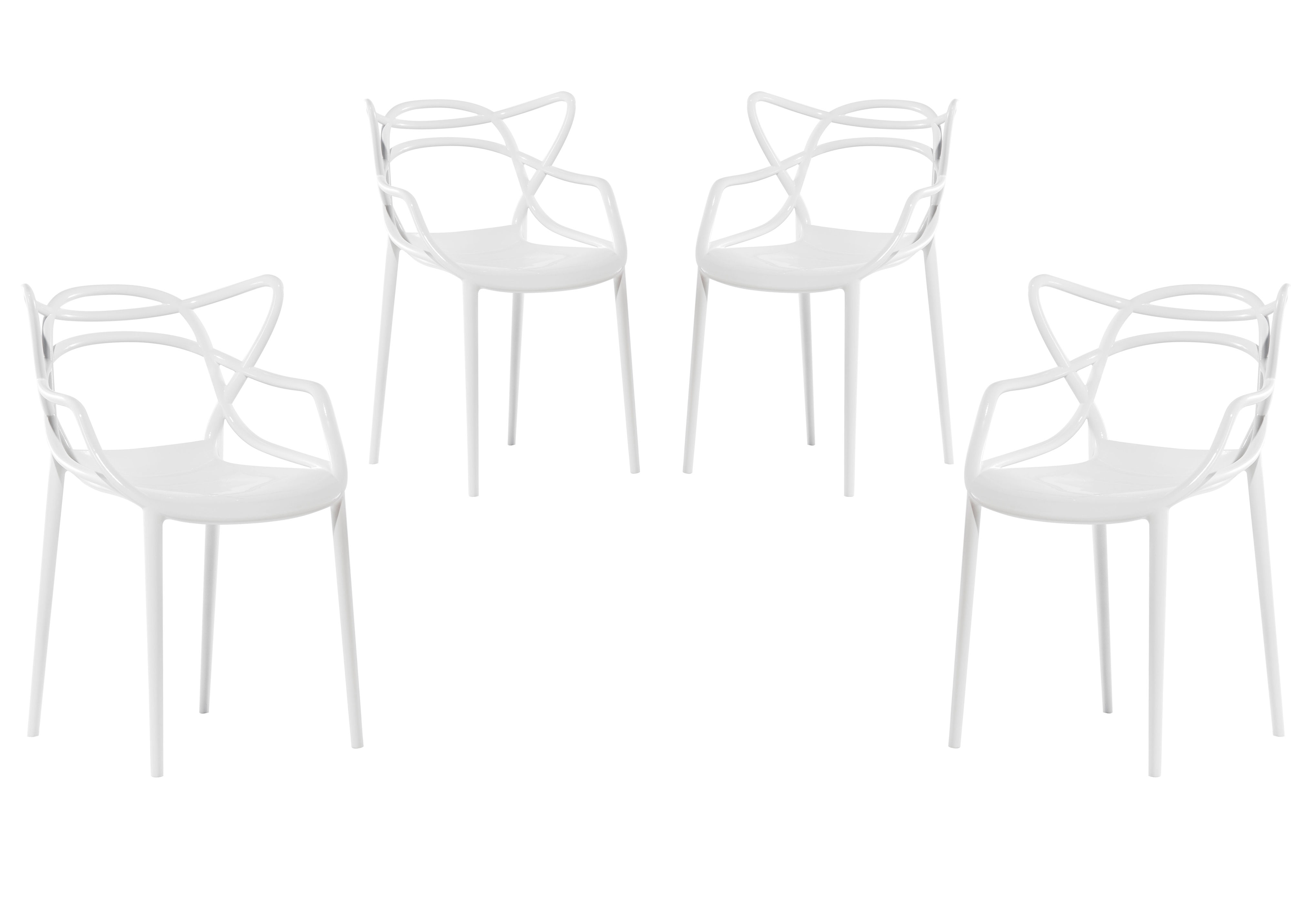 Scopri Sedia Masters -Lotto da 4, Bianco di Kartell, Made In Design Italia