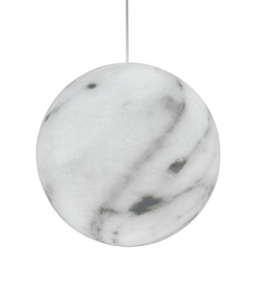 Suspension Mineral Small / Ø 30 cm - Plastique effet marbre - Slide blanc,gris en matière plastique