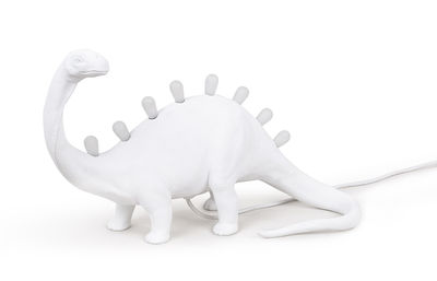 Interni - Per bambini - Lampada da tavolo Jurassic - / Brontosauro di Seletti - Brontosauro / Bianco - Resina