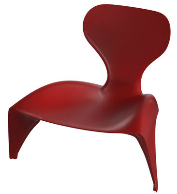 Furniture - Armchairs - Isetta Low armchair by Slide - Laquered red - Polyurethane