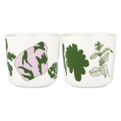 Marimekko - Tasse à café Tasses & mugs en Céramique, Grès - Couleur Blanc - 15.33 x 15.33 x 7 cm - D