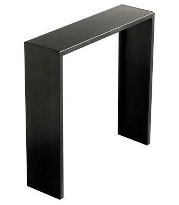 Furniture - Console Tables - Irony Console by Zeus - Black phosphate steel - Phosphated steel