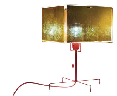 Ingo Maurer - Lampe de table Karat en Métal, Plastique - Couleur Rouge - 43 x 33 x 19 cm - Designer 