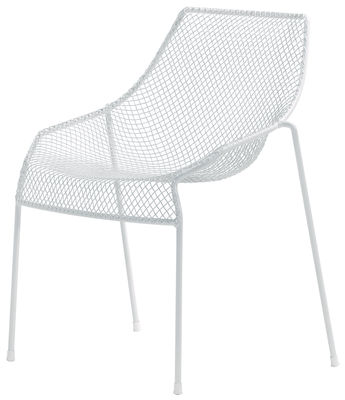 Mobilier - Chaises, fauteuils de salle à manger - Chaise empilable Heaven / Métal - Emu - Blanc mat - Acier