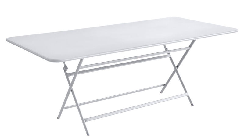 Outdoor - Garden Tables - Caractère Foldable table metal white 90 x 190 cm - Fermob - Cotton white - Painted steel