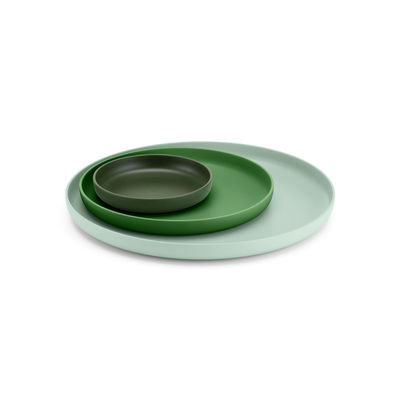 Tavola - Vassoi e piatti da portata - Piano/vassoio Trays - / Set di 3 - Ø 40 cm / ABS di Vitra - Verde - ABS