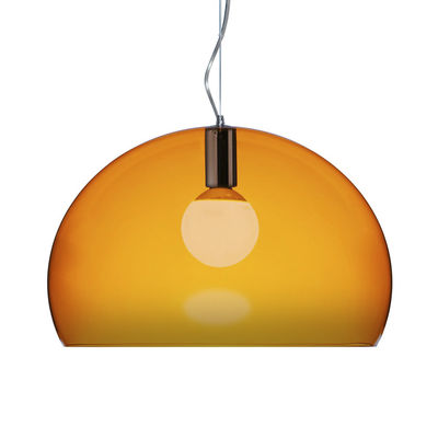 Kartell - Suspension FL/Y en Plastique, PMMA teinté dans la masse - Couleur Orange - 232 x 54.51 x 2