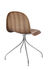 3D Bar stool - H 75 cm - Walnut shell by Gubi