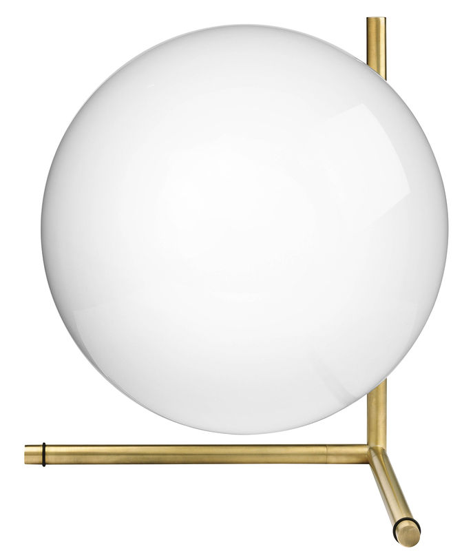 Luminaire - Lampes de table - Lampe de table IC T2 verre métal / H 35 cm - Flos - Laiton - Acier, Verre soufflé