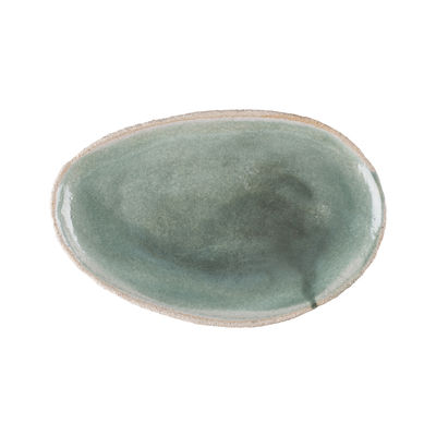 Jars Céramistes - Plat Wabi en Céramique, Grès émaillé - Couleur Vert - 26.21 x 26.21 x 2.5 cm - Mad