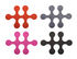 Molécules Rug - 6 pieces in a single colour grey by La Corbeille