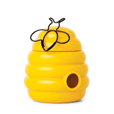 Accessori - Accessori ufficio - Scatola magnetica Busy Bees - / + 20 clips a forma di ape di Pa Design - Giallo & nero - Metallo, Polipropilene