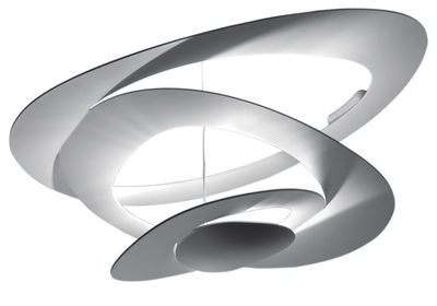 Leuchten - Deckenleuchten - Pirce LED Deckenleuchte / Ø 97 cm - Artemide - Weiß - klarlackbeschichtetes Aluminium
