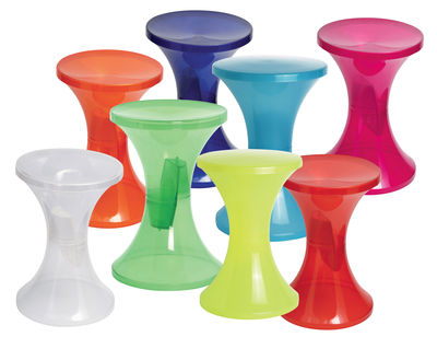 Furniture - Teen furniture - Tam Tam Krystal Stool by Stamp Edition - Red - Plastic material