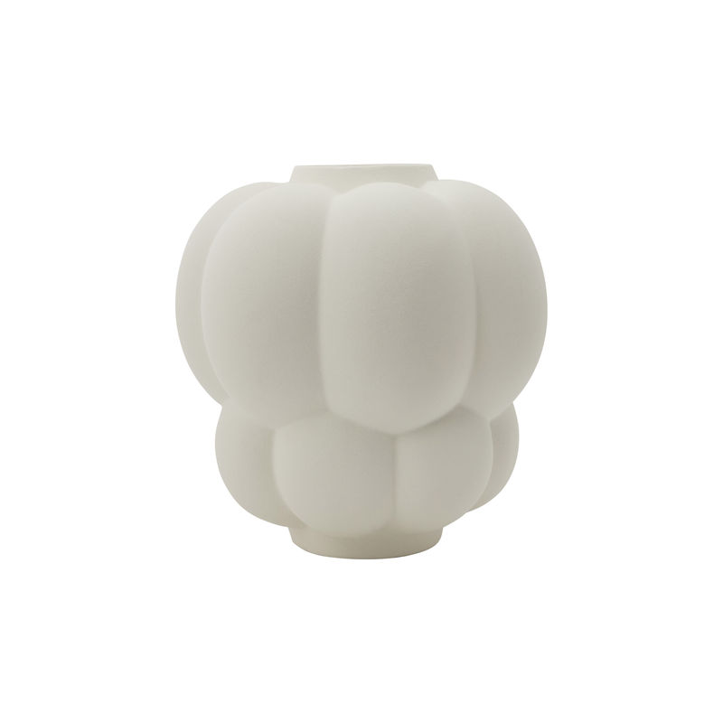 Dekoration - Vasen - Vase Uva keramik weiß / Ø 26 x H 28 cm - AYTM - H 28 cm / Cremefarben - Sandstein