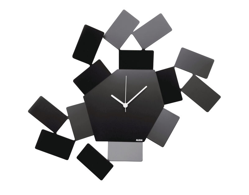 Trends - Low prices - La Stanza dello Scirocco Wall clock metal black W 46 x H 33,5 cm - Alessi - Black - Steel