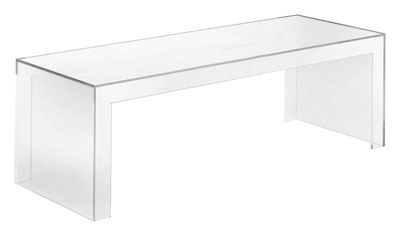 Furniture - Coffee Tables - Invisibles Side Low console - L 120 x H 40 cm by Kartell - Transparent - Polycarbonate