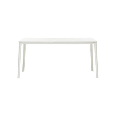 Furniture - Dining Tables - Plate Dining Table Rectangular table - / 180 x 90 cm - MDF by Vitra - White MDF / White legs - Lacquered aluminium, MDF