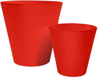 Image of Vaso per fiori New pot - h 70 cm di Serralunga - Rosso - Materiale plastico