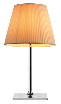 Luminaire - Lampes de table - Lampe de table K Tribe T2 Soft - Flos - Tissu plissé - Aluminium poli, Tissu
