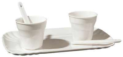 Table et cuisine - Tasses et mugs - Service à café Estetico Quotidiano / Pour 2 personnes - Seletti - Pour 2 / Blanc - Porcelaine