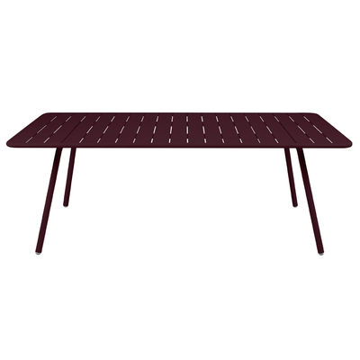 Outdoor - Tavoli  - Tavolo rettangolare Luxembourg - / 8 persone - 207 x 100 cm - Alluminio di Fermob - amarena - Alluminio laccato