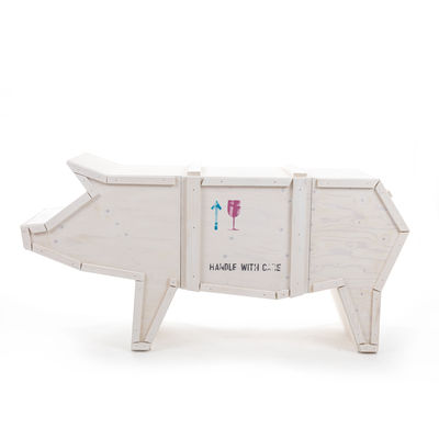 Arredamento - Contenitori, Credenze... - Buffet Sending animals Cochon 2.0 - / L 150 x H 76 cm di Seletti - Bianco - Legno tinto