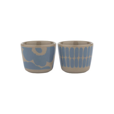 Marimekko - Coquetier Bols en Céramique, Grès - Couleur Bleu - 13.39 x 13.39 x 3.7 cm - Designer Mai