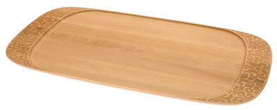 Tavola - Vassoi e piatti da portata - Piano/vassoio Dressed in Wood - / 65 x 37 cm di Alessi - Legno naturale - Faggio