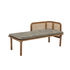 Banquette Felucca / Velours & cannage rotin - L 153 cm - Bloomingville