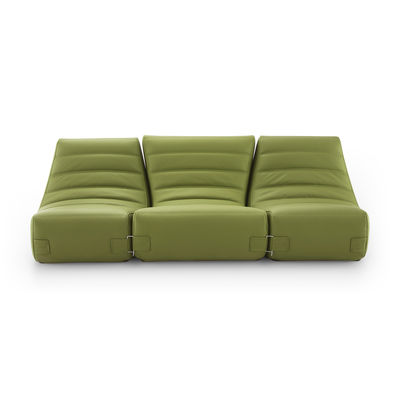 Canapé de jardin 3 places Cuir Design Confort Vert