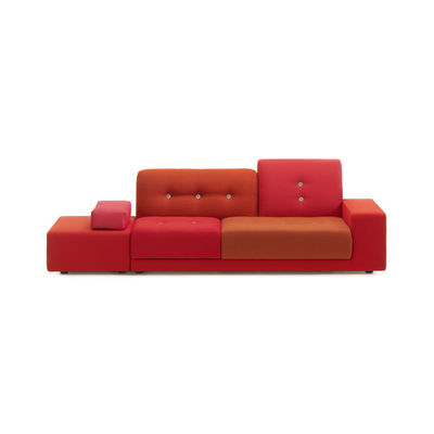 Canapé droit 3 places Rouge Tissu Luxe Contemporain Confort