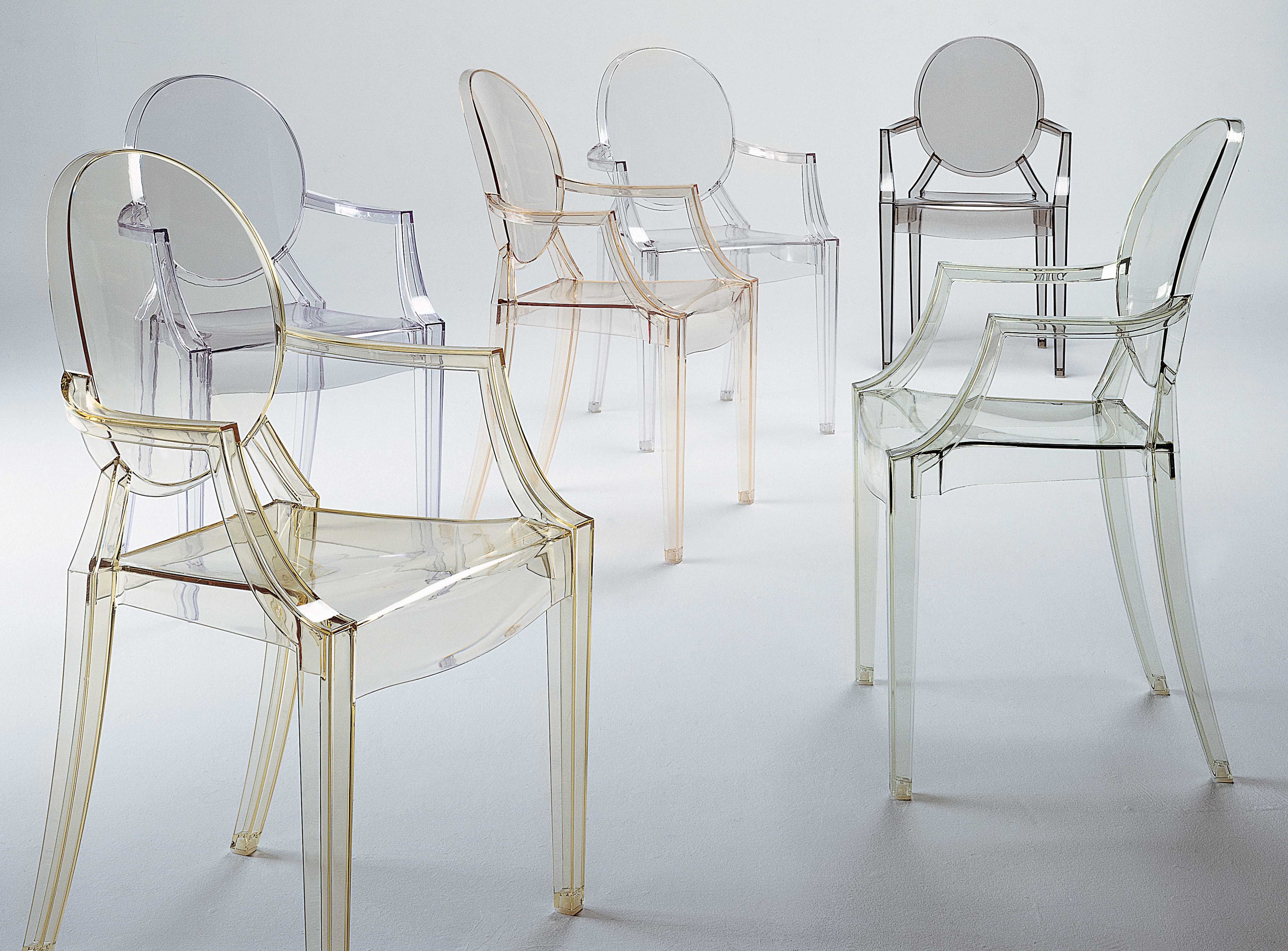 Kartell Louis Ghost Stackable armchair - smoke | Made In