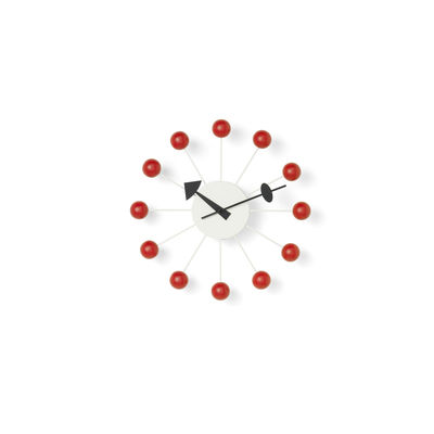 Vitra - Horloge murale Nelson Clock en Bois, Laiton - Couleur Bois naturel - 28.85 x 28.85 x 28.85 c