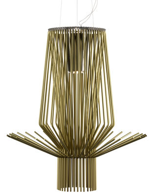 Lighting - Pendant Lighting - Allegro Assai Pendant by Foscarini - Gold - Aluminium