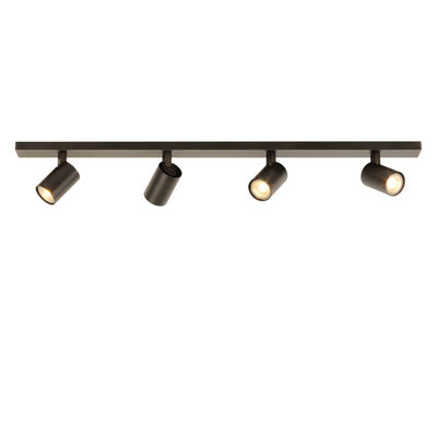 Luminaire - Plafonniers - Plafonnier Ascoli Four Bar / 4 spots orientables - L 90 cm - Astro Lighting - Bronze - Aluminium