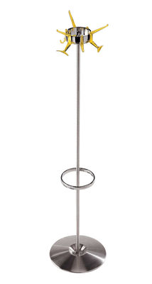 Furniture - Coat Racks & Pegs - Hanger Standing coat rack - With umbrella stand by Kartell - yellow - Polycarbonate