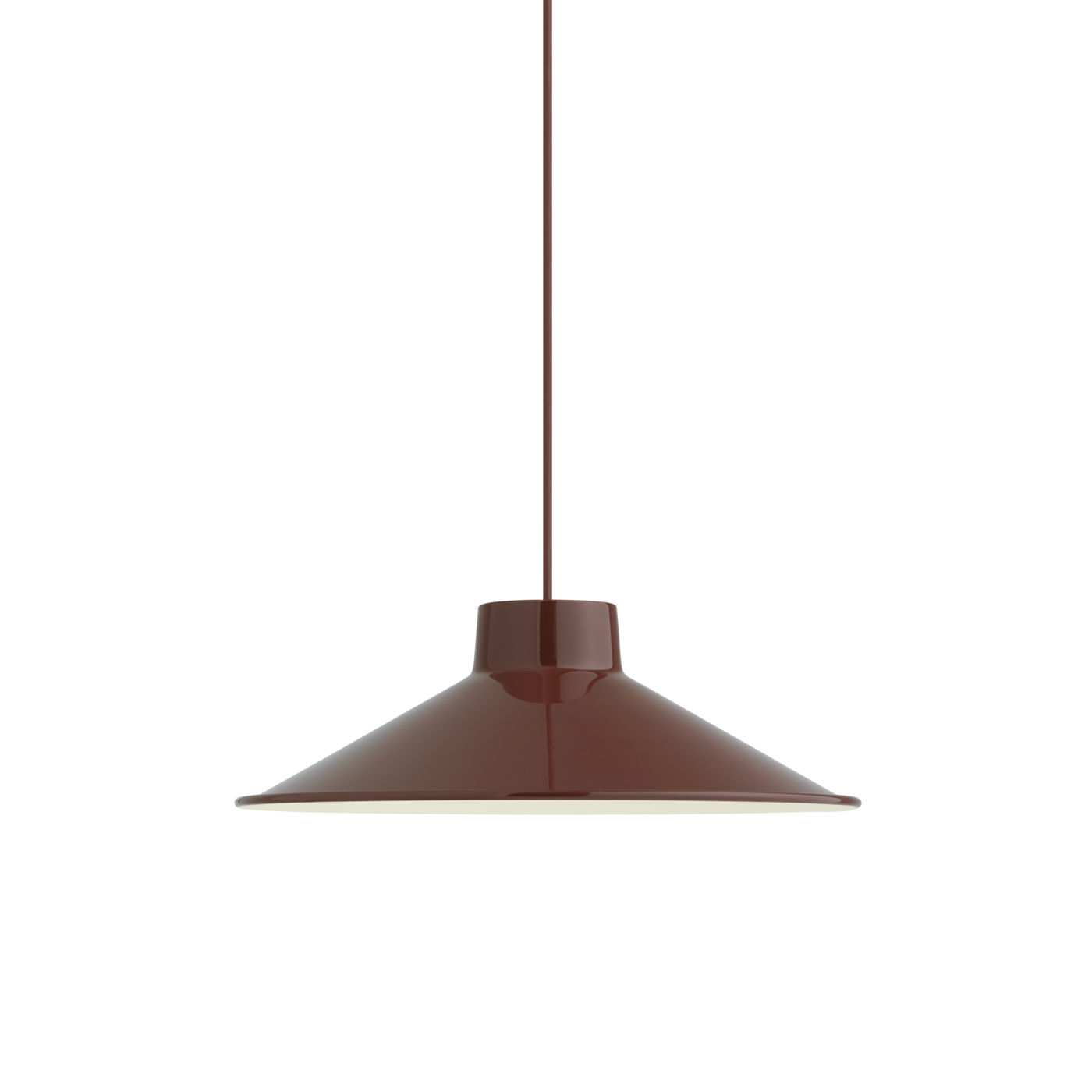 Suspension Top métal rouge / Ø 36 x H 12 cm - Muuto